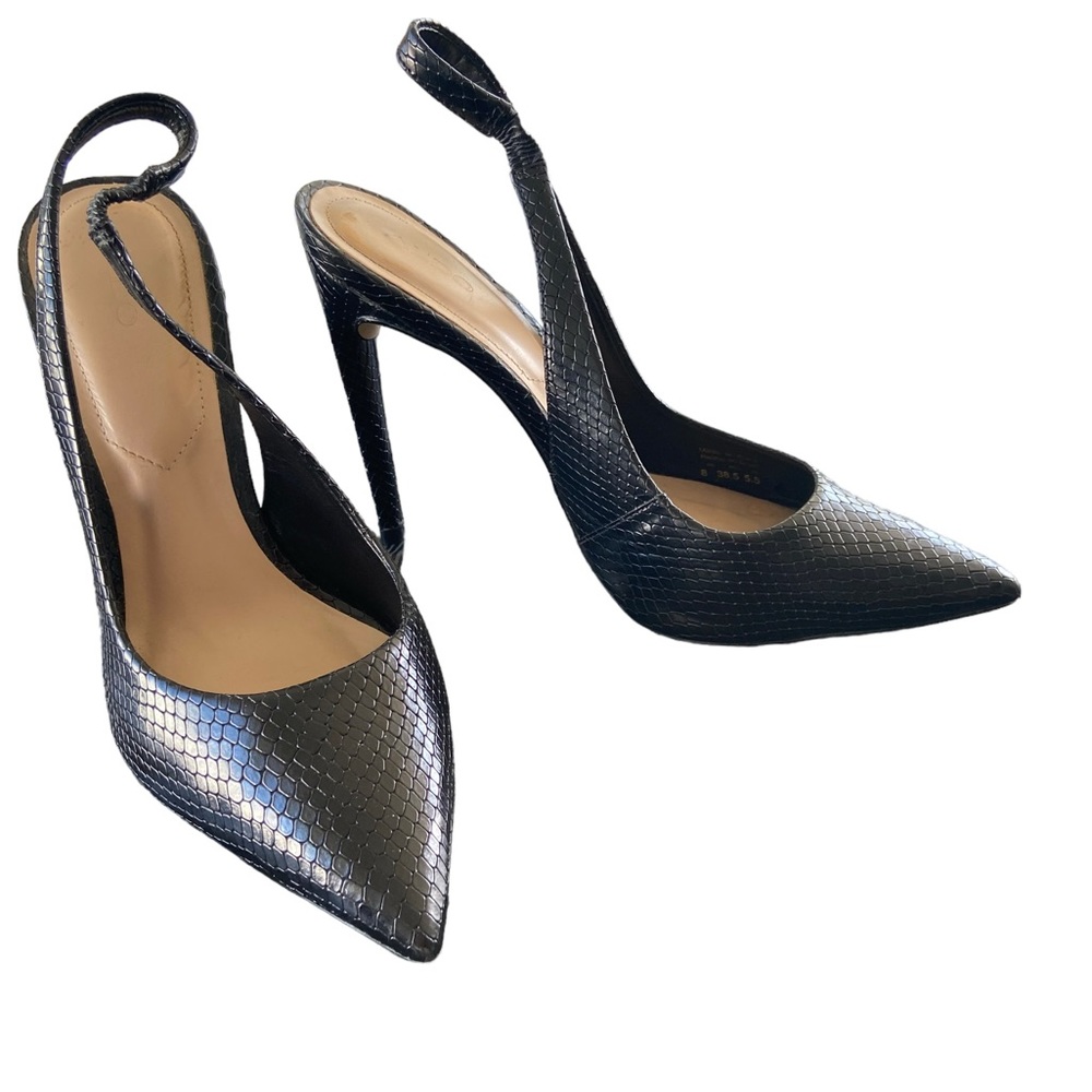 Aldo Black Slingback Heels Size 8